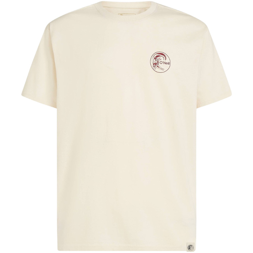 2026 O'Neill Mens O'riginals Retro Back Print T-Shirt 2850384 - Linen White